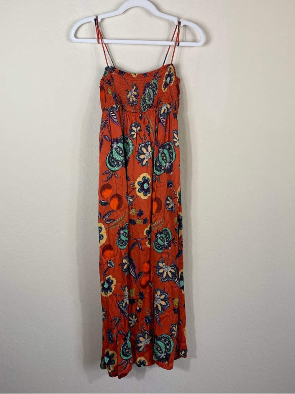 Anthropologie Maeve Floral Cross-Back Maxi Dress Size MP - Picture 5 of 12